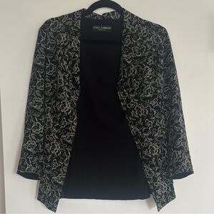 Vintage Dolce & Gabbana Black Floral Women's Shirt